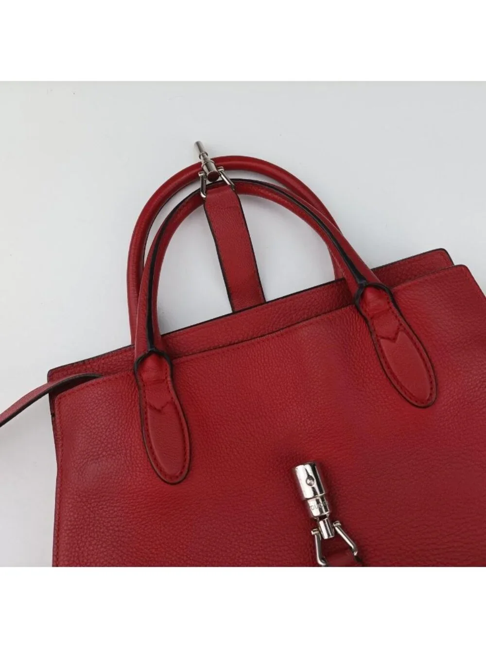 Gucci New Jackie Red Leather Shoulder Bag